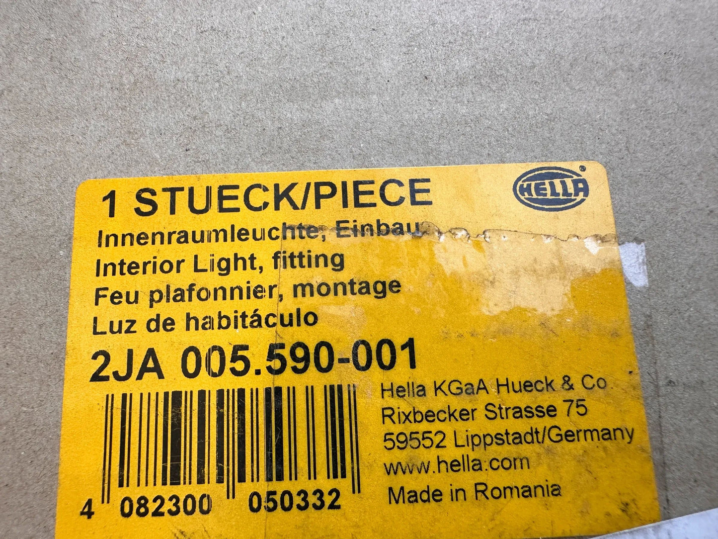 Original Hella Innenraumleuchte 2JA 005 590-001 NEU