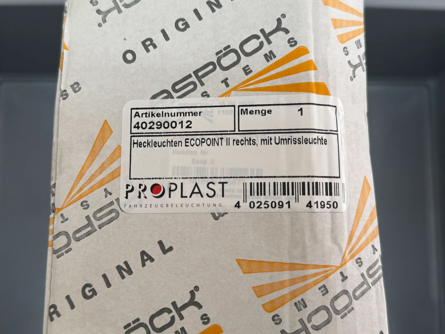 PROPLAST Fahrzeugbeleuchtung GmbH Heckleuchte ECOPOINT II rechts 40290012 NEU