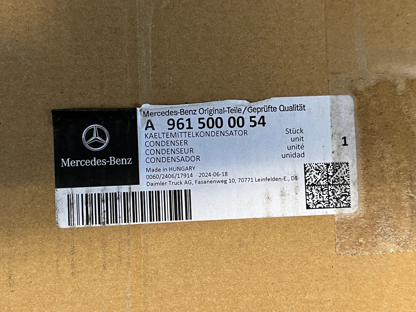 Original Mercedes-Benz Actros Kältemittelkondensator A9615000054 NEU