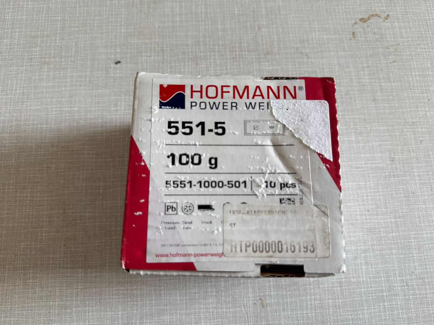 Original WEGMANN automotive GmbH Klebegewicht Typ 551, 100g, Blei, Silber 10st