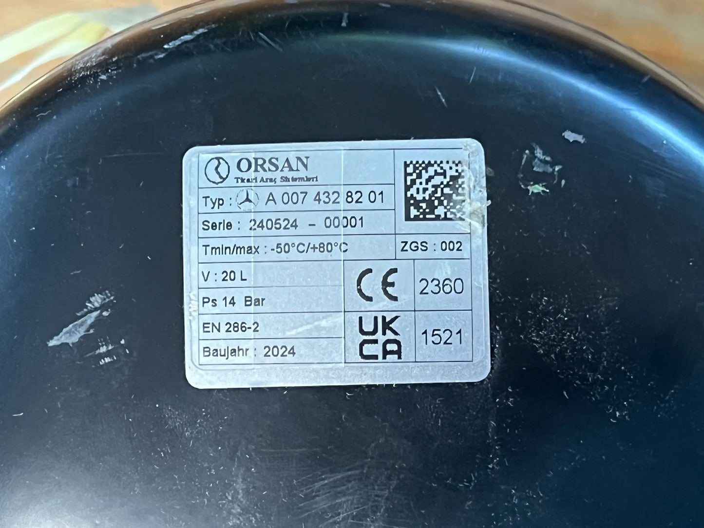 Original Mercedes-Benz Druckluftbehälter A0074328201 NEU