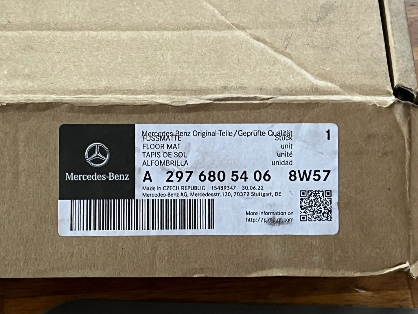 Original  Mercedes-Benz/SMART 2 X Fußmatte A2976805406 8W57 NEU