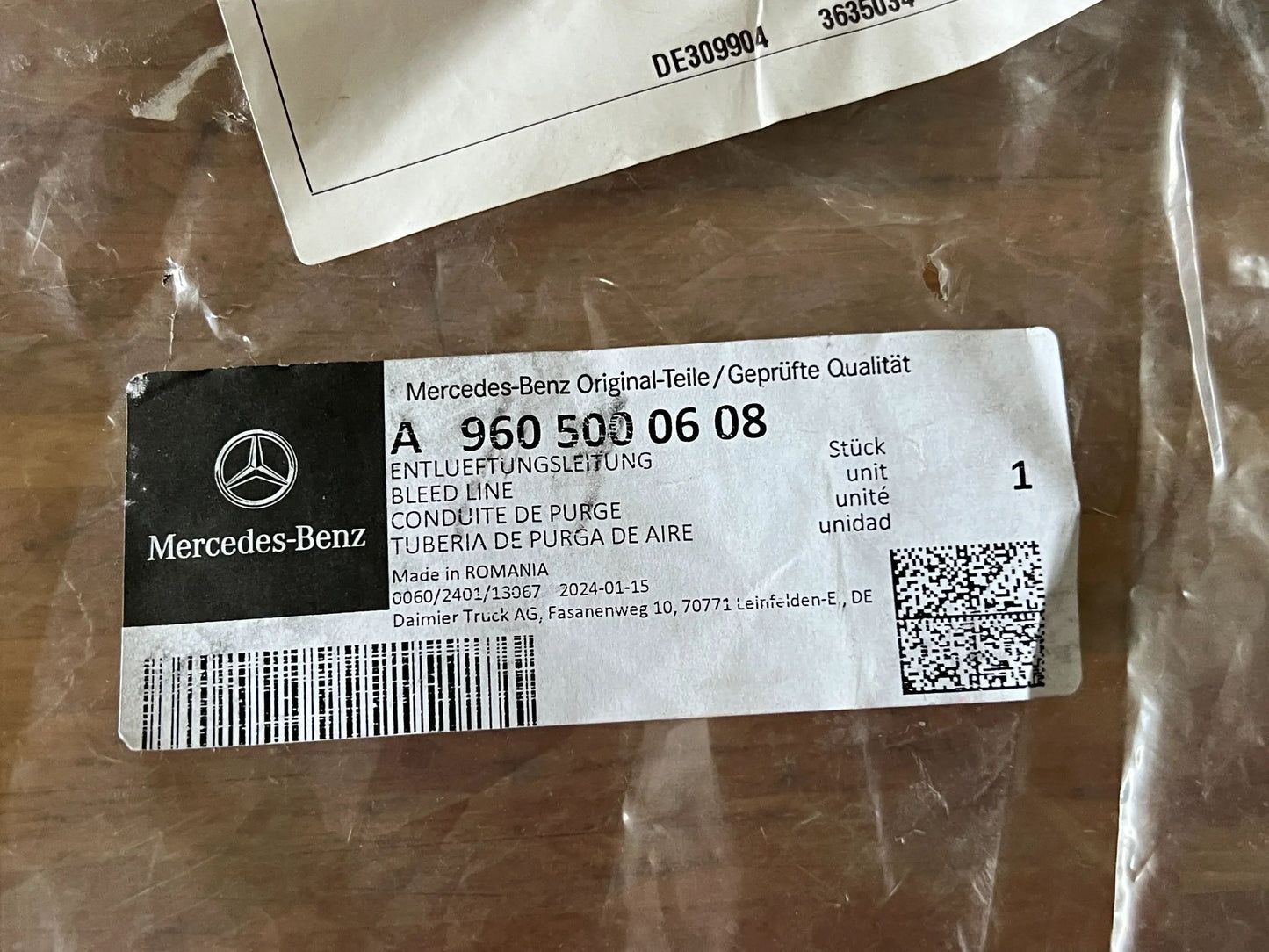 Original Mercedes-Benz Entlüftungsleitung A9605000608 NEU