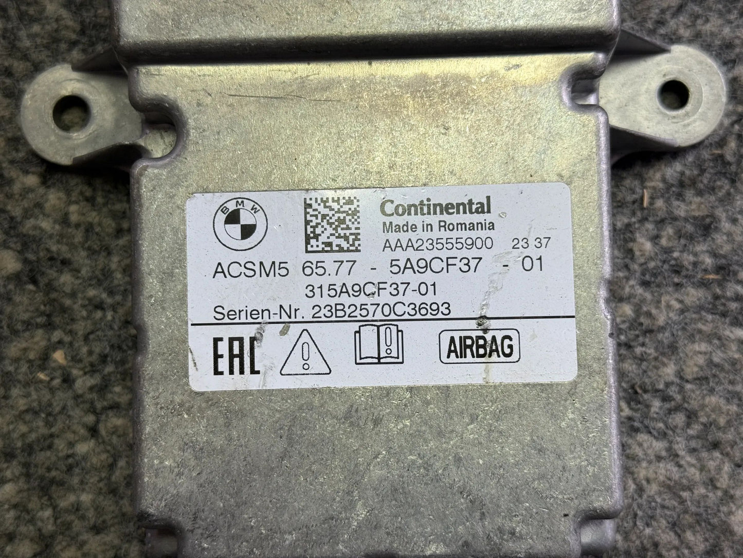 ORIGINAL BMW Steuergerät Airbag 5A9CF37 NEU