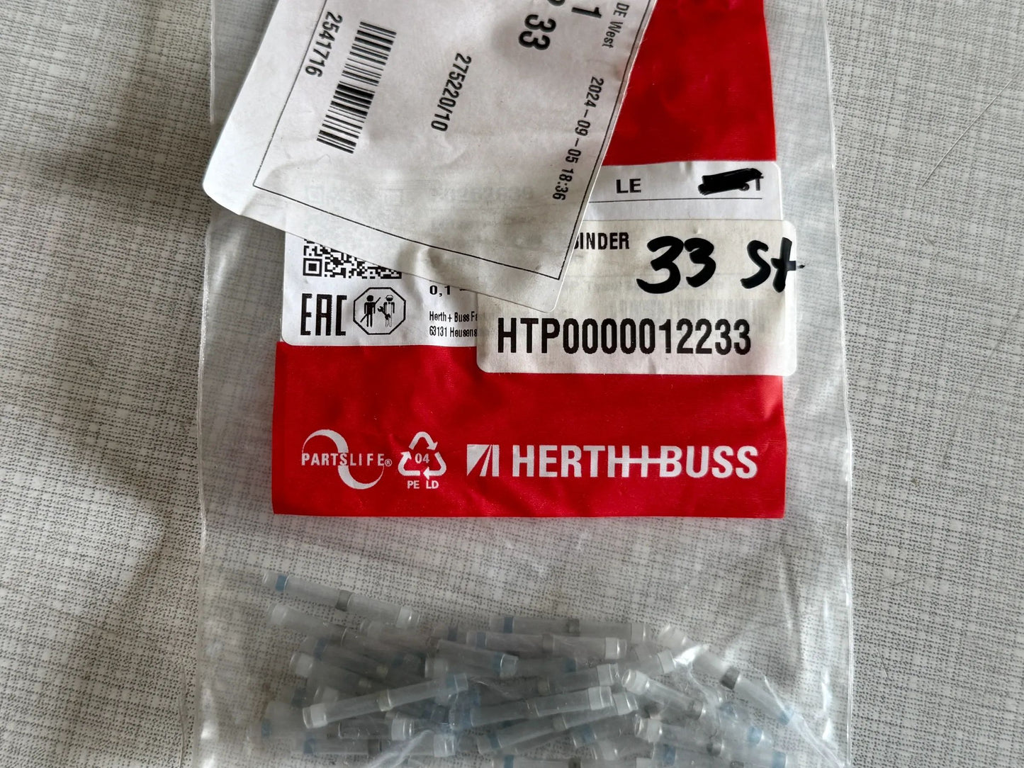 Original Herth+Buss Fahrzeugteile GmbH & Co. KG Lötverbinder 33st 50252639 NEU