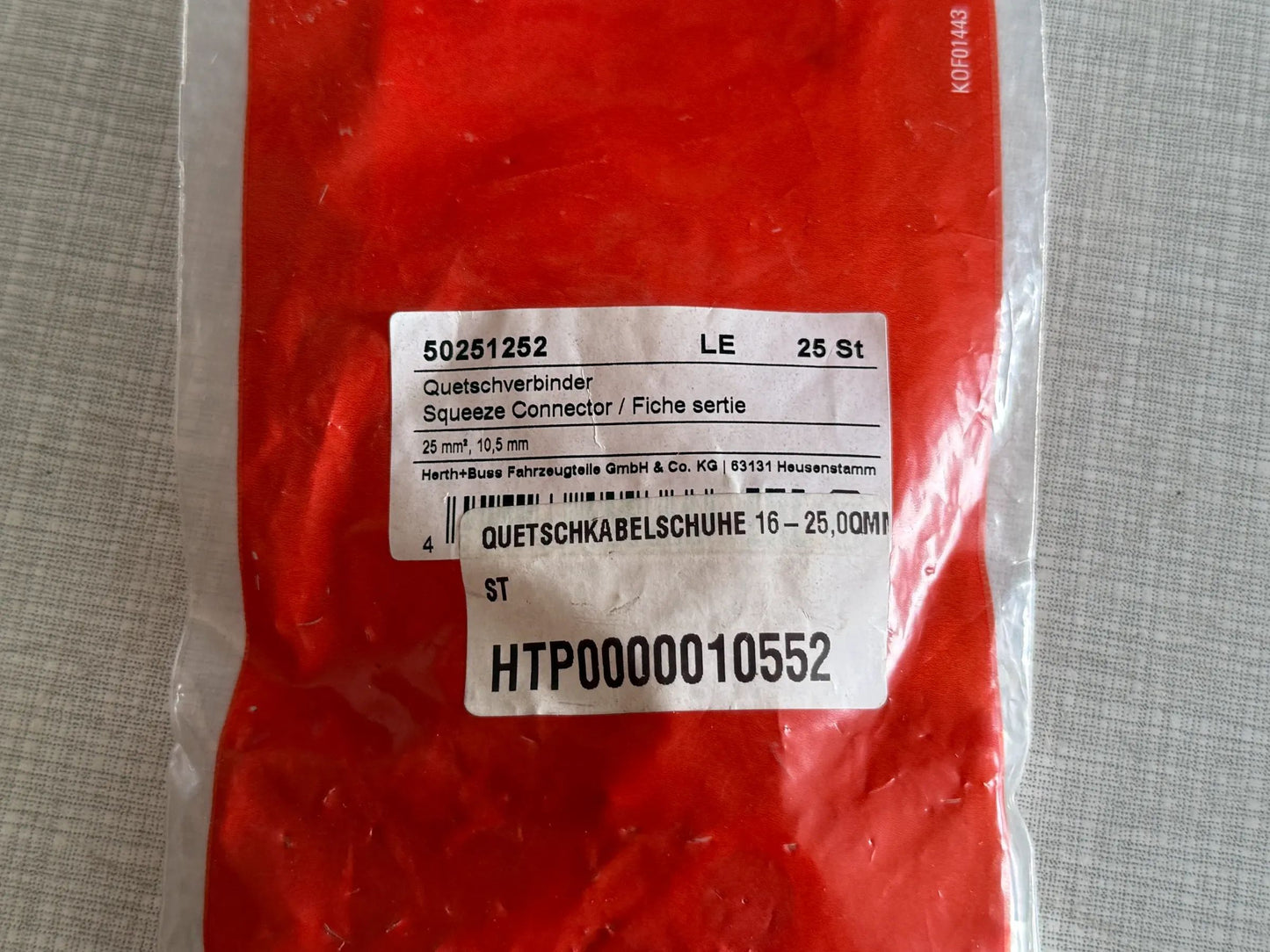 Original Herth+Buss Fahrzeugteile GmbH & Co. KG Quetschverbinder 25st 50251252