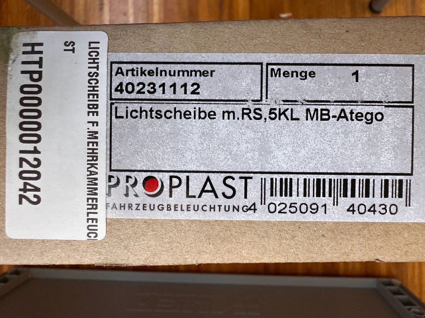 Original PROPLAST Fahrzeugbeleuchtung GmbH Rücklichtglas 40231112
