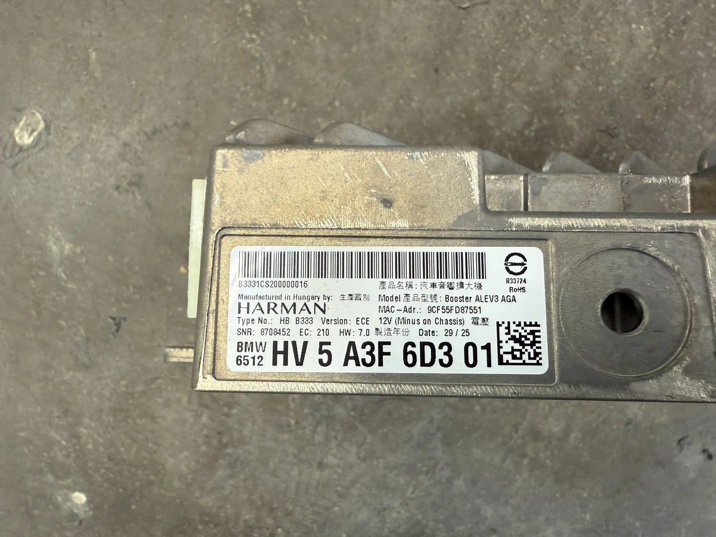 Original BMW HARMAN Verstärker Booster ALEV3 AGA 5A3F6D3 NEU
