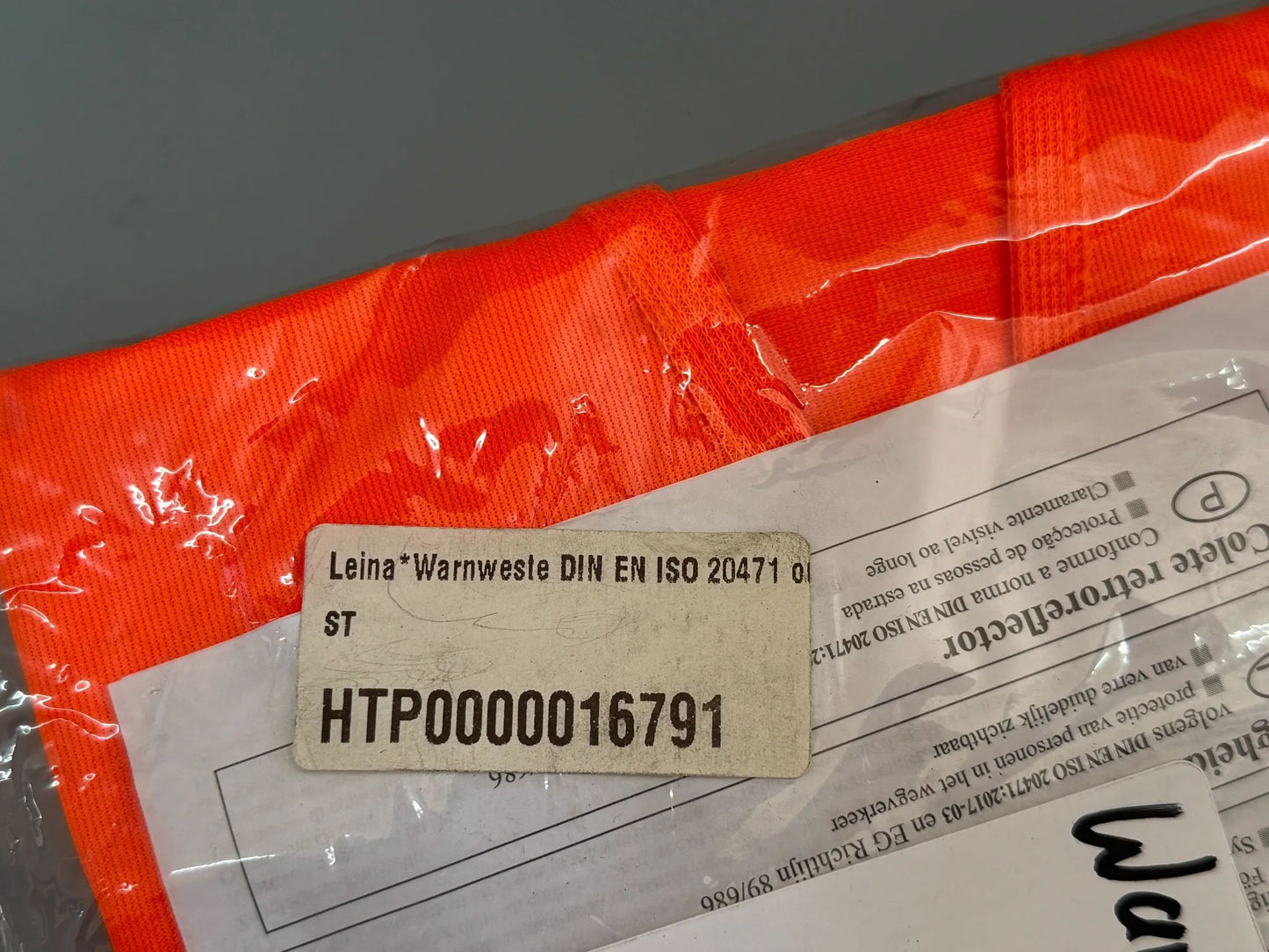 Original LEINA-WERKE GmbH Pannen-Warnweste DIN EN ISO 20471, orange GKV-002 NEU