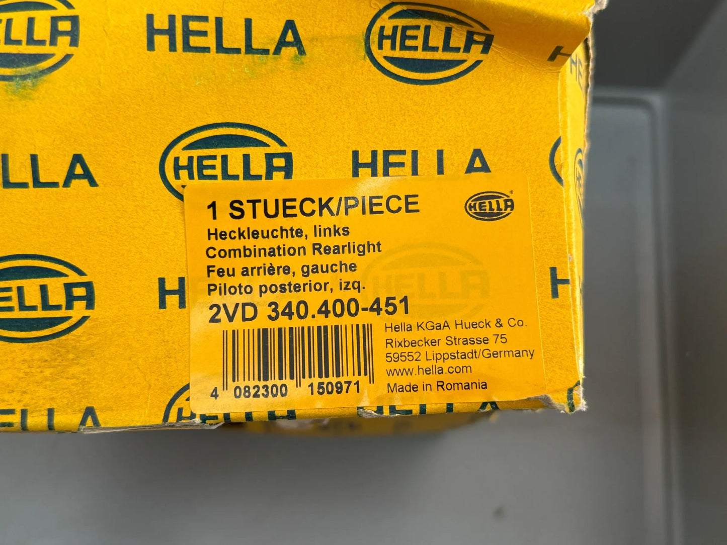 Original Hella Heckleuchte Links 2VD 340 400-451 NEU