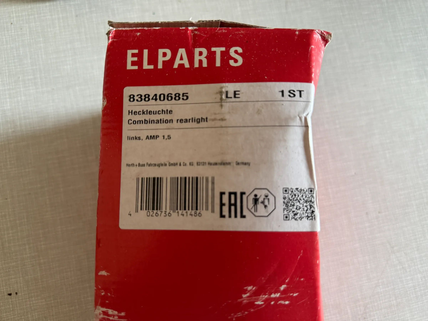 Original Herth+Buss Fahrzeugteile GmbH & Co. KG Rückleuchte rechts 83840686 NEU
