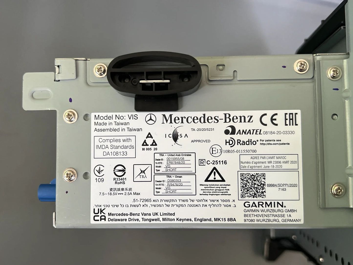 Mercedes-Benz W447 Vito Monitor Navigationssystem Steuergerät A4479009822 NEU