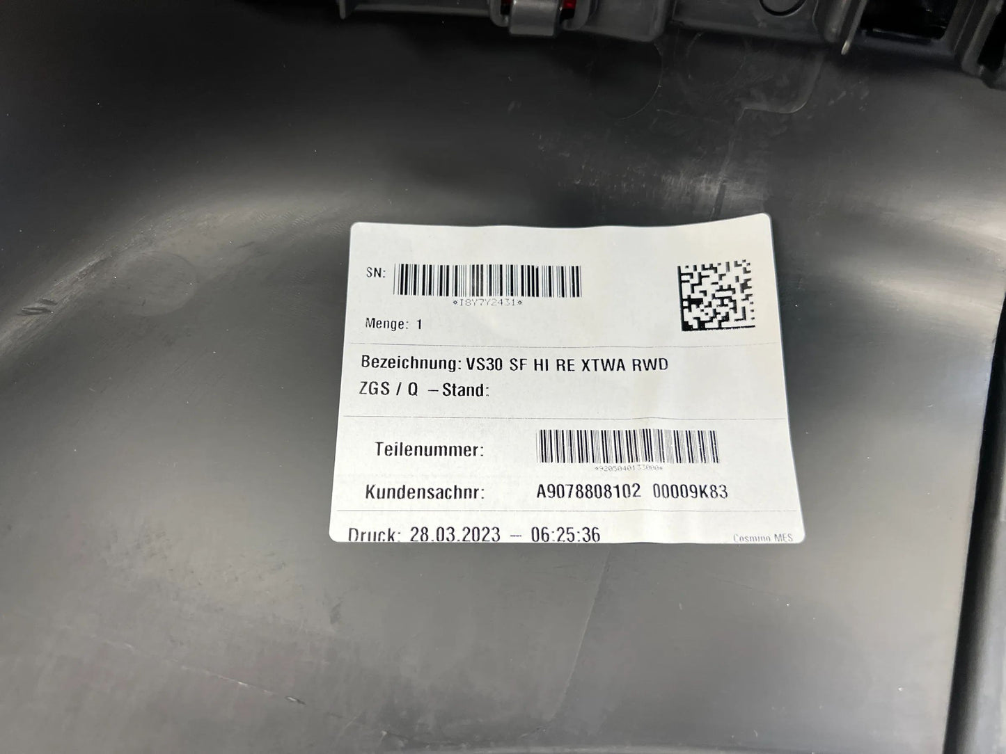 ORIGINAL Mercedes Benz Sprinter Stoßstangenecke rechts hinten A9078801900 NEU