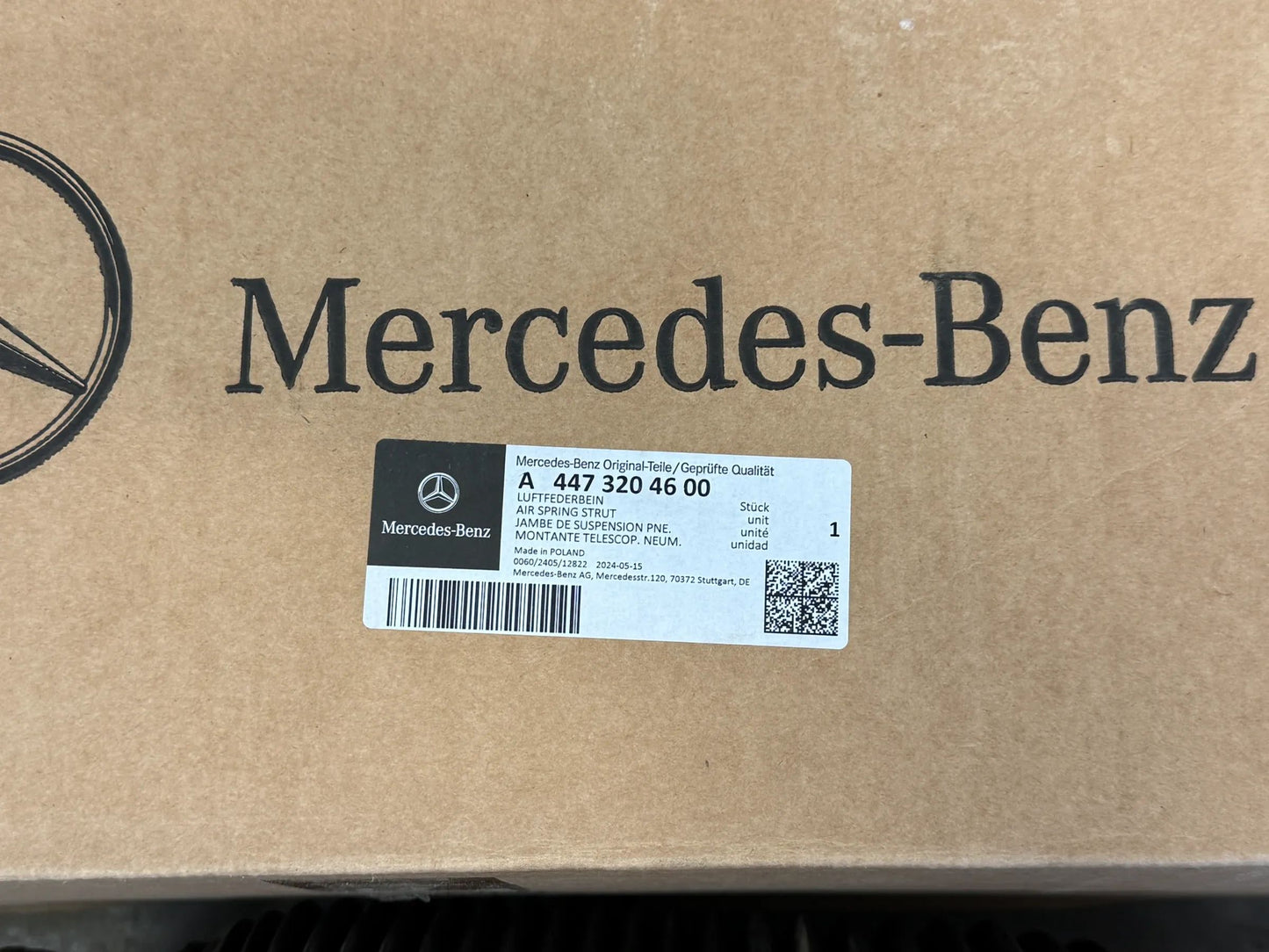 ORIGINAL Mercedes Benz W447/W448 V-Klasse Luftfederbein A4473204600 NEU