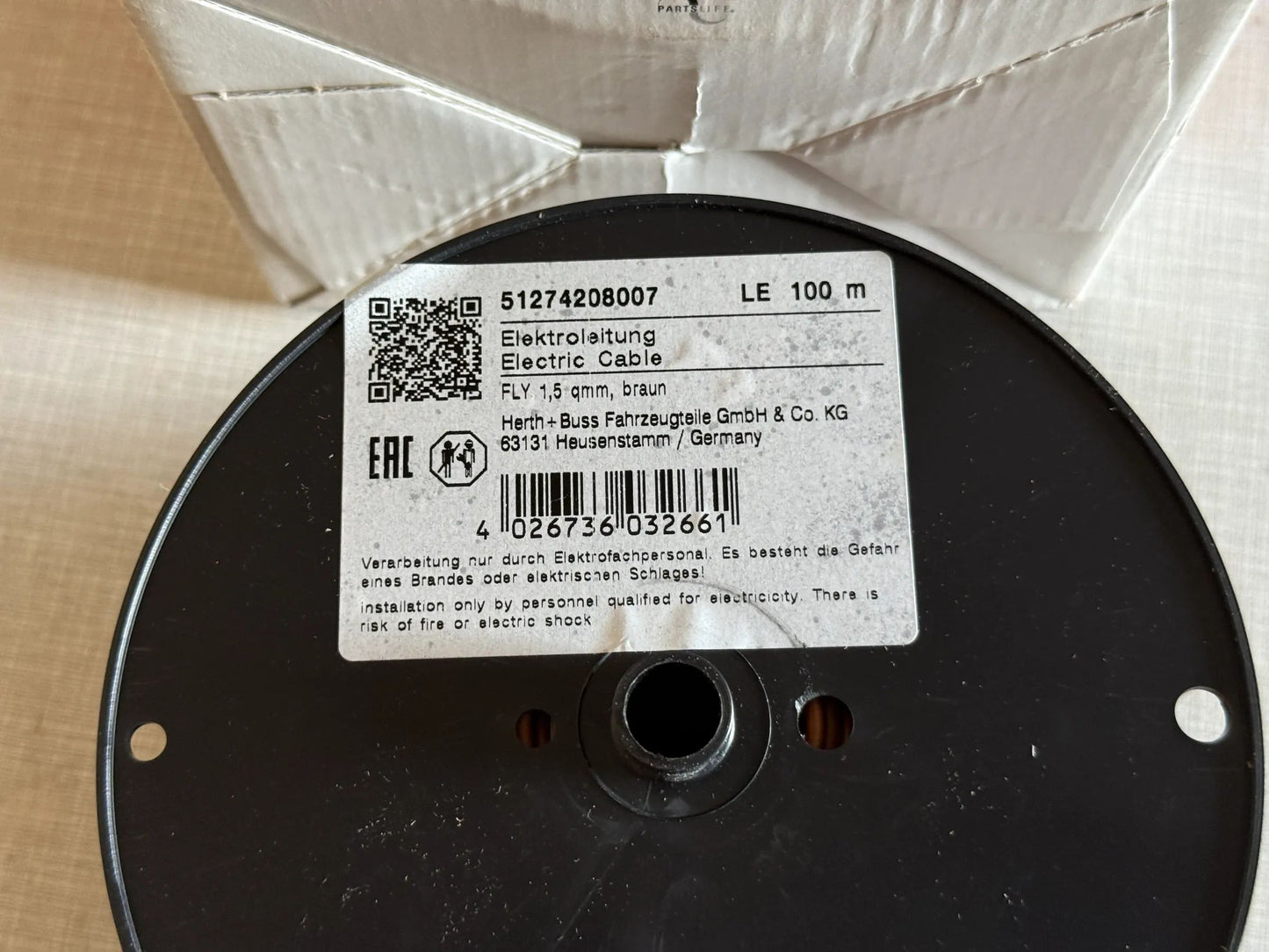 Original Herth+Buss Fahrzeugteile GmbH & Co. KG Elektrokabel 100m 51274208007