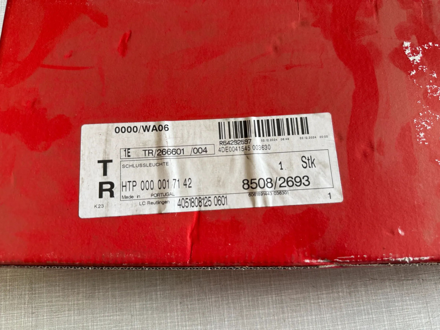 Original Herth+Buss Fahrzeugteile GmbH & Co. KG Rücklichtglas 83832405 NEU