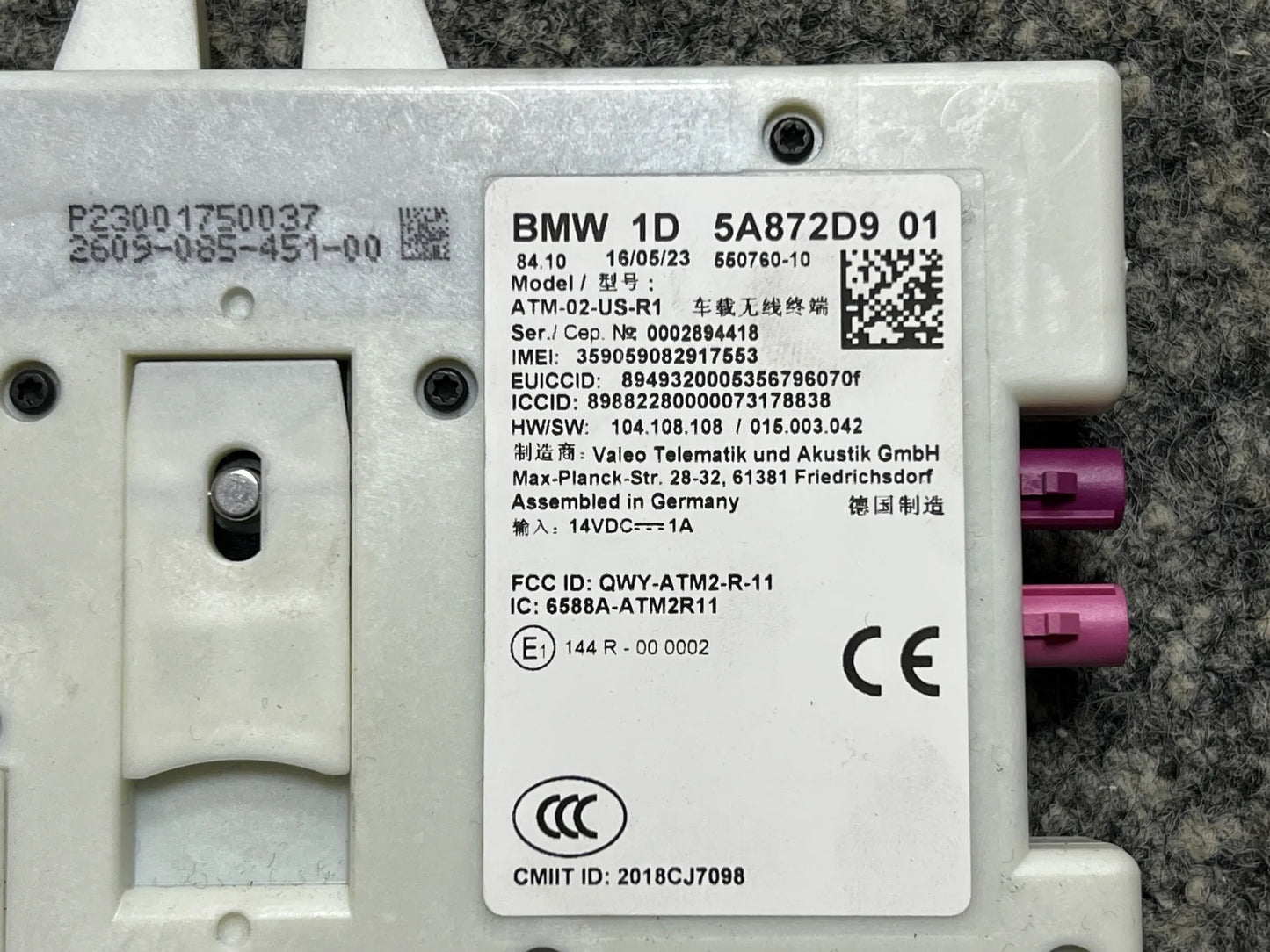 Original BMW Steuergerät für die Telematik-Antenne 5A872D9 NEU