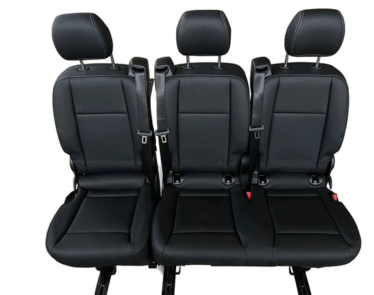 ORIGINAL Mercedes Benz W447 Vito/V-Klasse 3er Sitzbank Kunstleder Schwarz