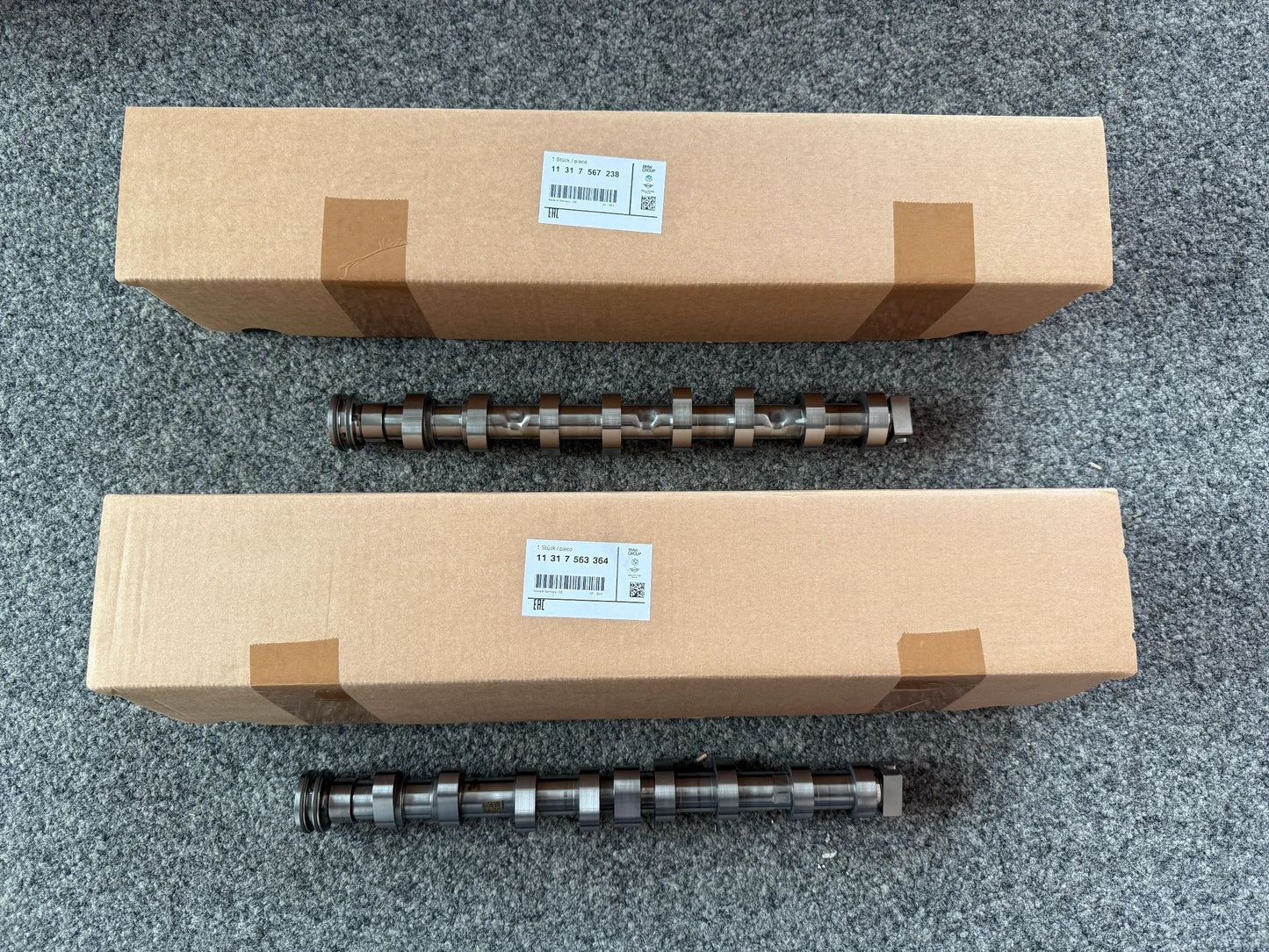 Original BMW Einlassnockenwelle 11317567238 + Auslassnockenwelle 11317563364 NEU