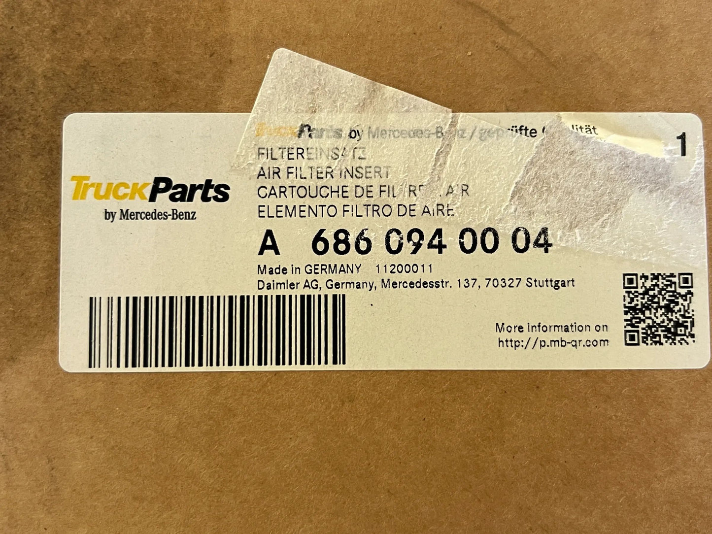 Original Mercedes-Benz Luftfilter A6860940004 NEU