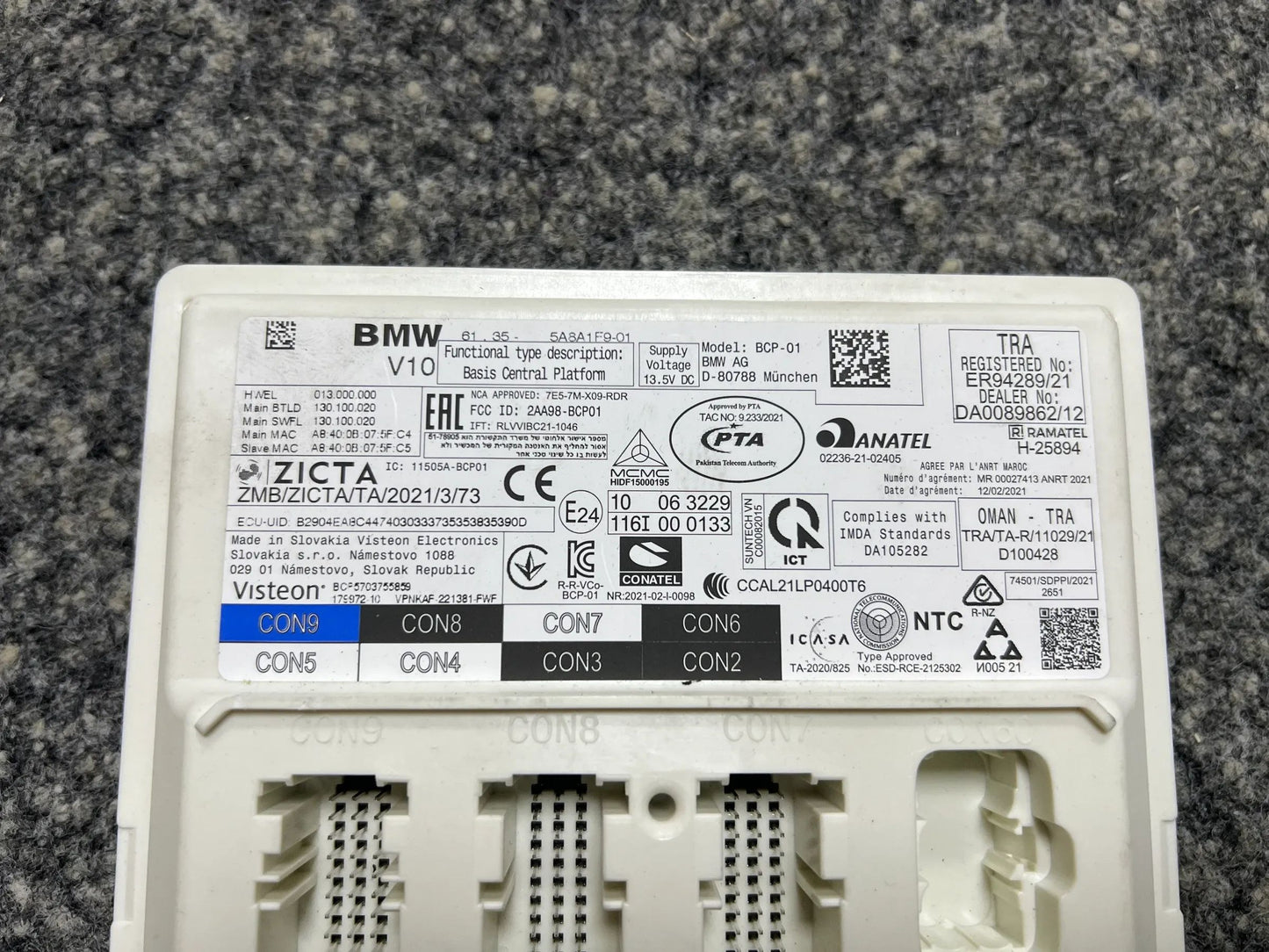 Original BMW Steuergerät Basic Computing Platform (BCP) 61355A8A1F9 5A8A1F9 NEU