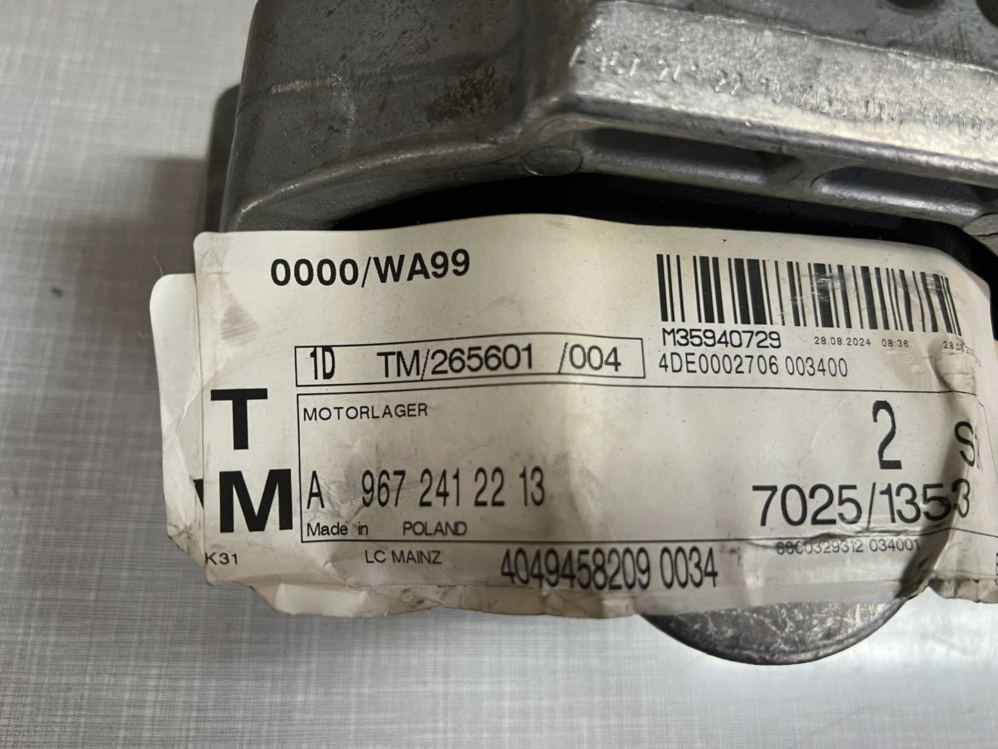 Original Mercedes-Benz Motorlager A9672412213 NEU