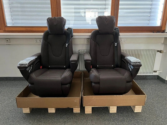 2 X ORIGINAL Mercedes Benz W447 V-Klasse LUXUS-SITZ NAPPA-LEDER BRAUN NEW MODEL