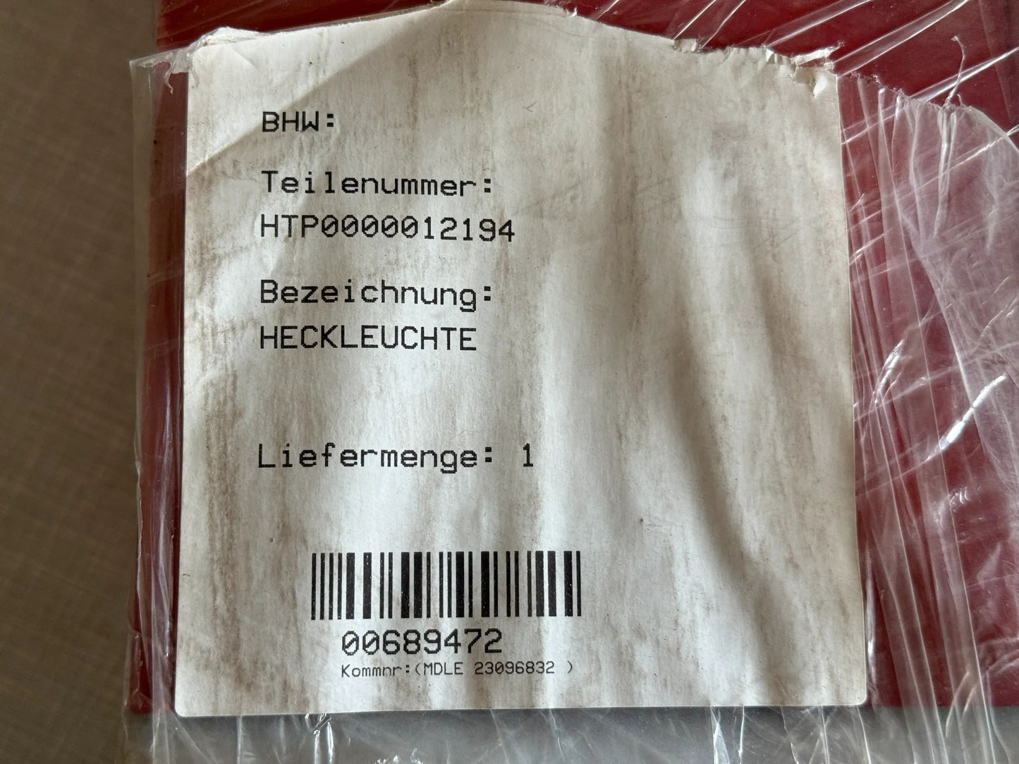 Herth+Buss Fahrzeugteile GmbH & Co. KG Heckleuchte links 83830161 NEU