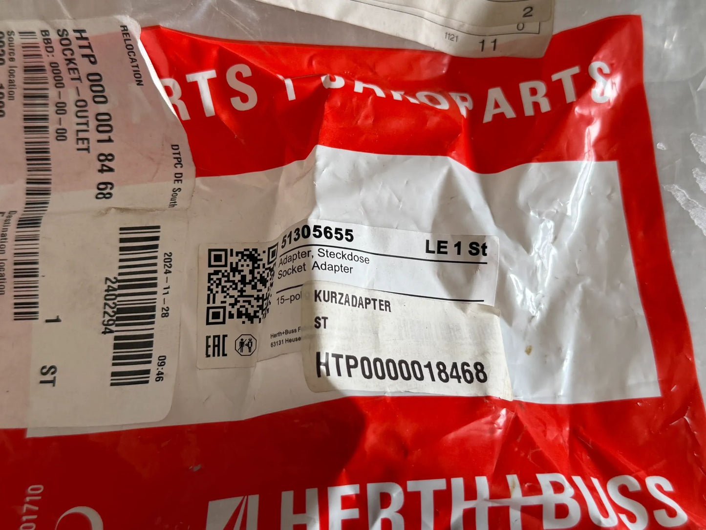 Original Herth+Buss Fahrzeugteile GmbH & Co. KG Anhänger-Adapter 51305655 NEU