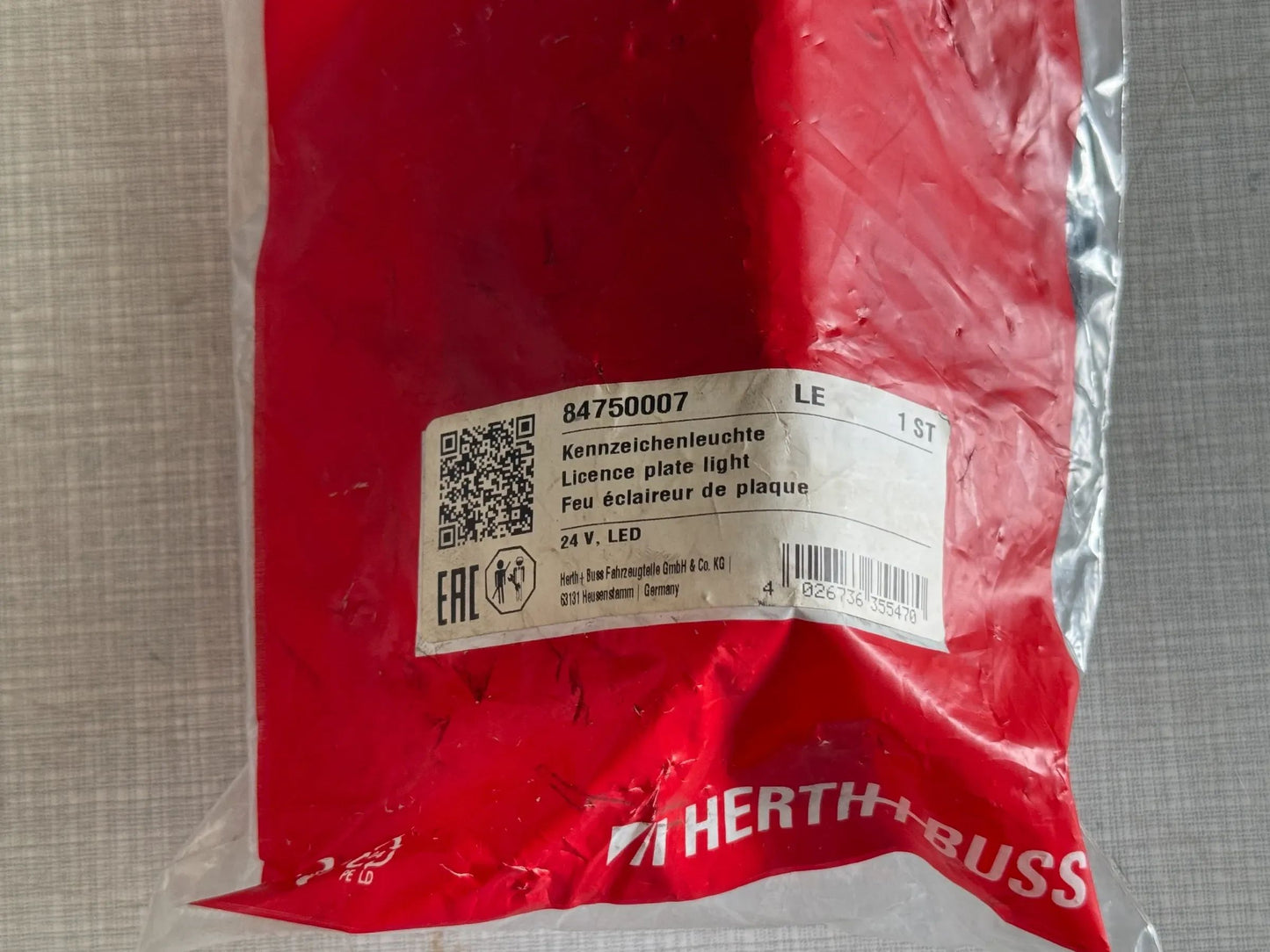 Original Herth+Buss Fahrzeugteile GmbH & Co. KG Kennzeichenbeleuchtung 84750007
