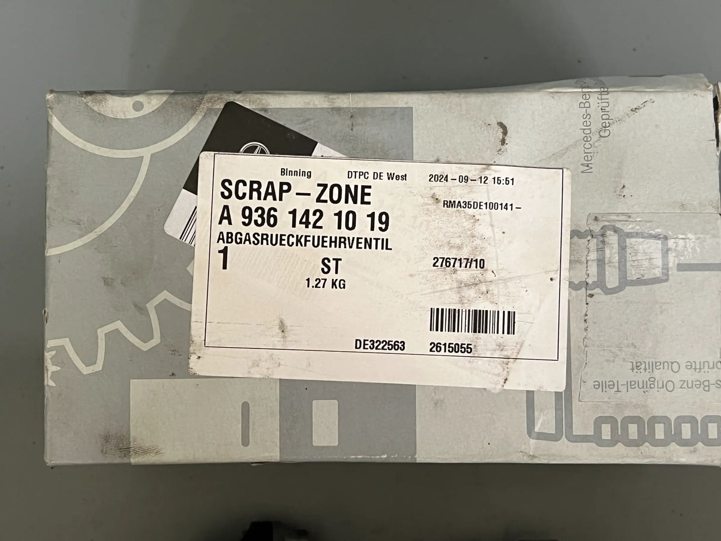 Original Mercedes-Benz AGR Abgasrückführungsventil A9361421019