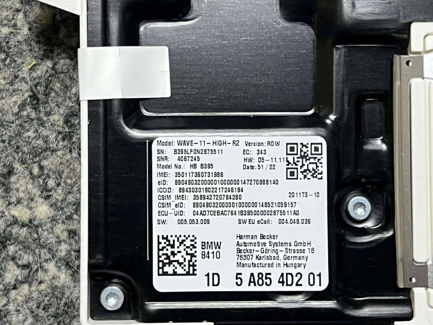 Original BMW I20 iX Steuergerät Control Unit 5A854D2 61355A854D2 NEU