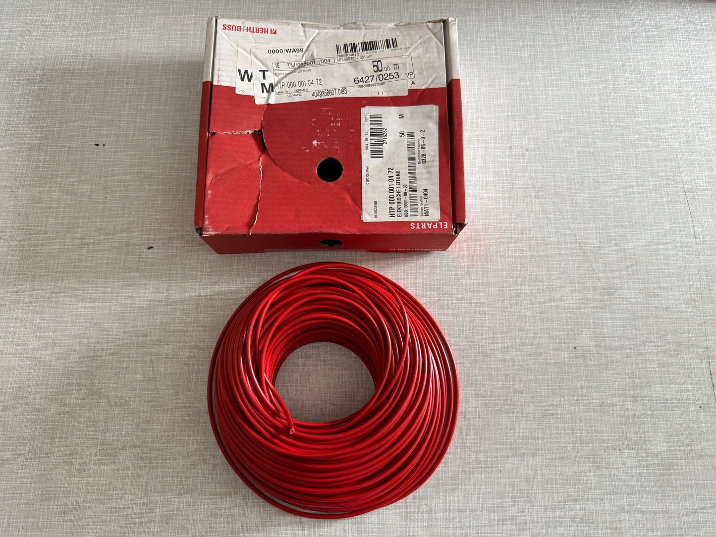 Original Herth+Buss Fahrzeugteile GmbH & Co. KG Elektrokabel 50m 51275109005 NEU