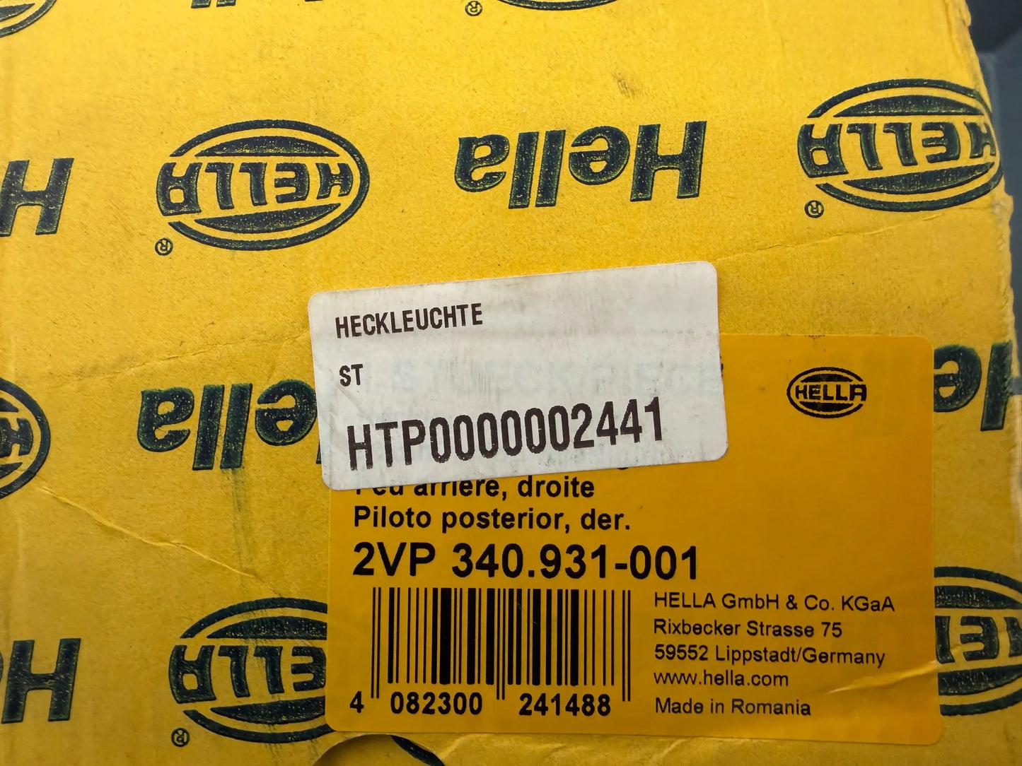 Original Hella Heckleuchte Rechts 2VP 340 931-001 NEU