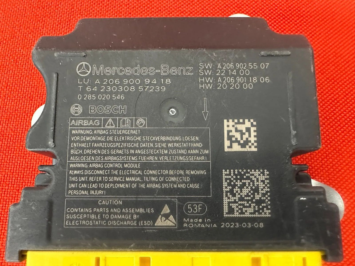 ORIGINAL Mercedes Benz Steuergerät Airbag A2069009418 NEU