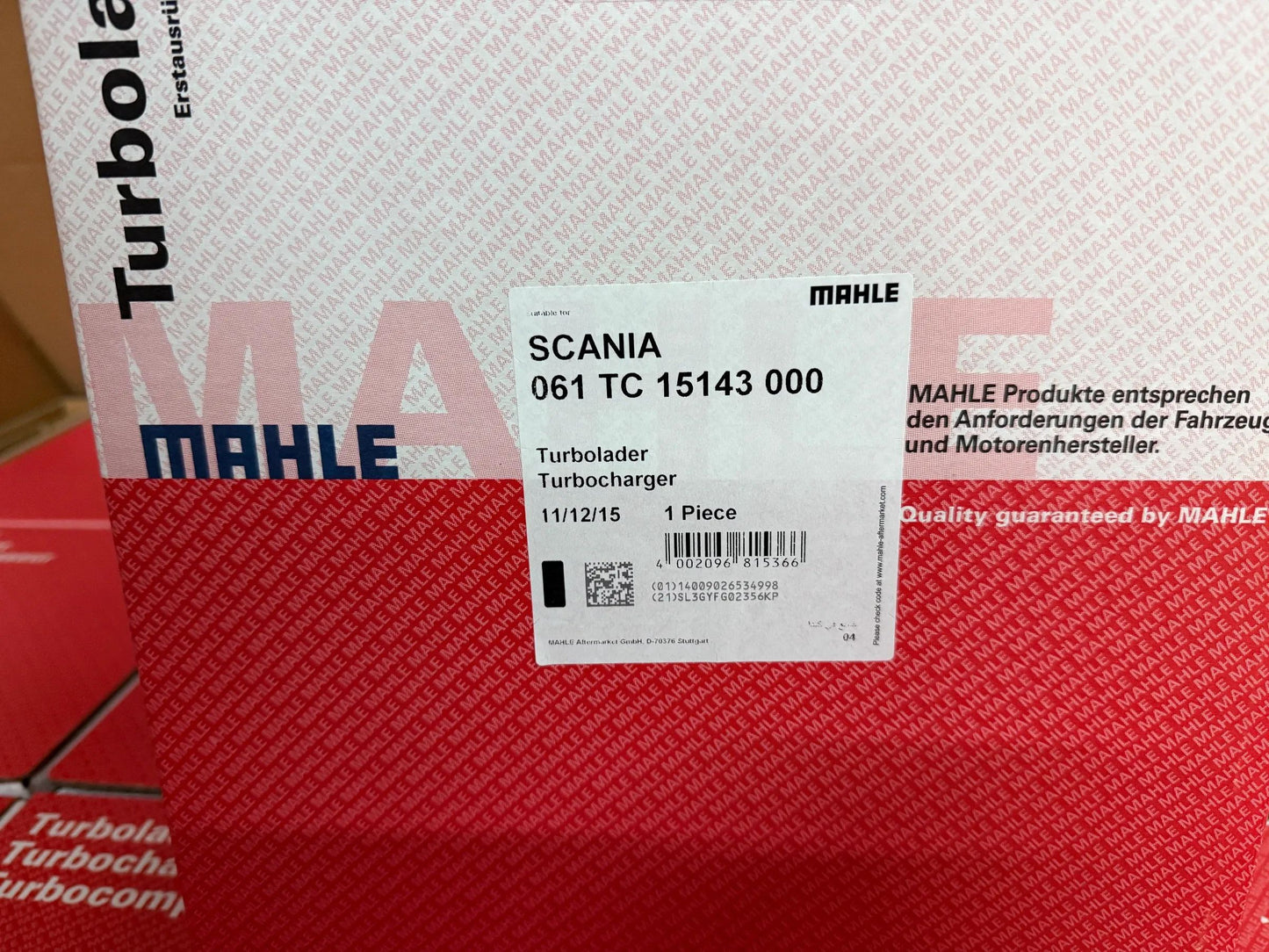 Original Mahle Scania Turbolader 061TC15143000 NEU