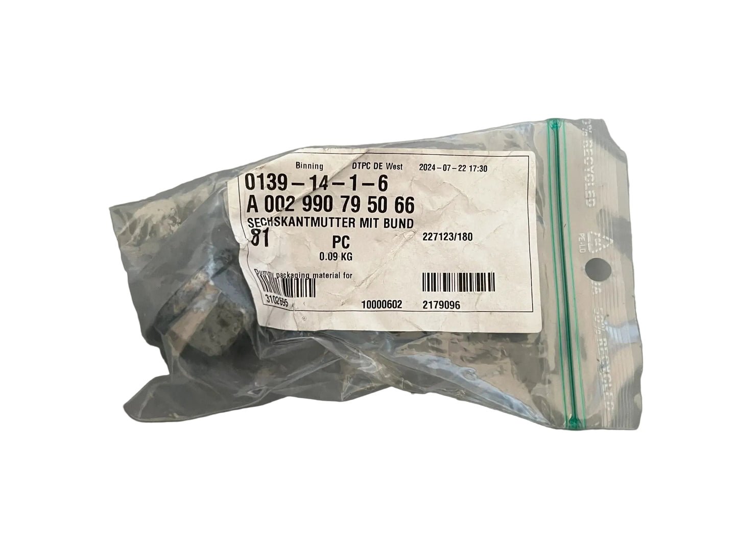 Original Mercedes-Benz Sechskantmutter mit Bund A002990795066 NEU