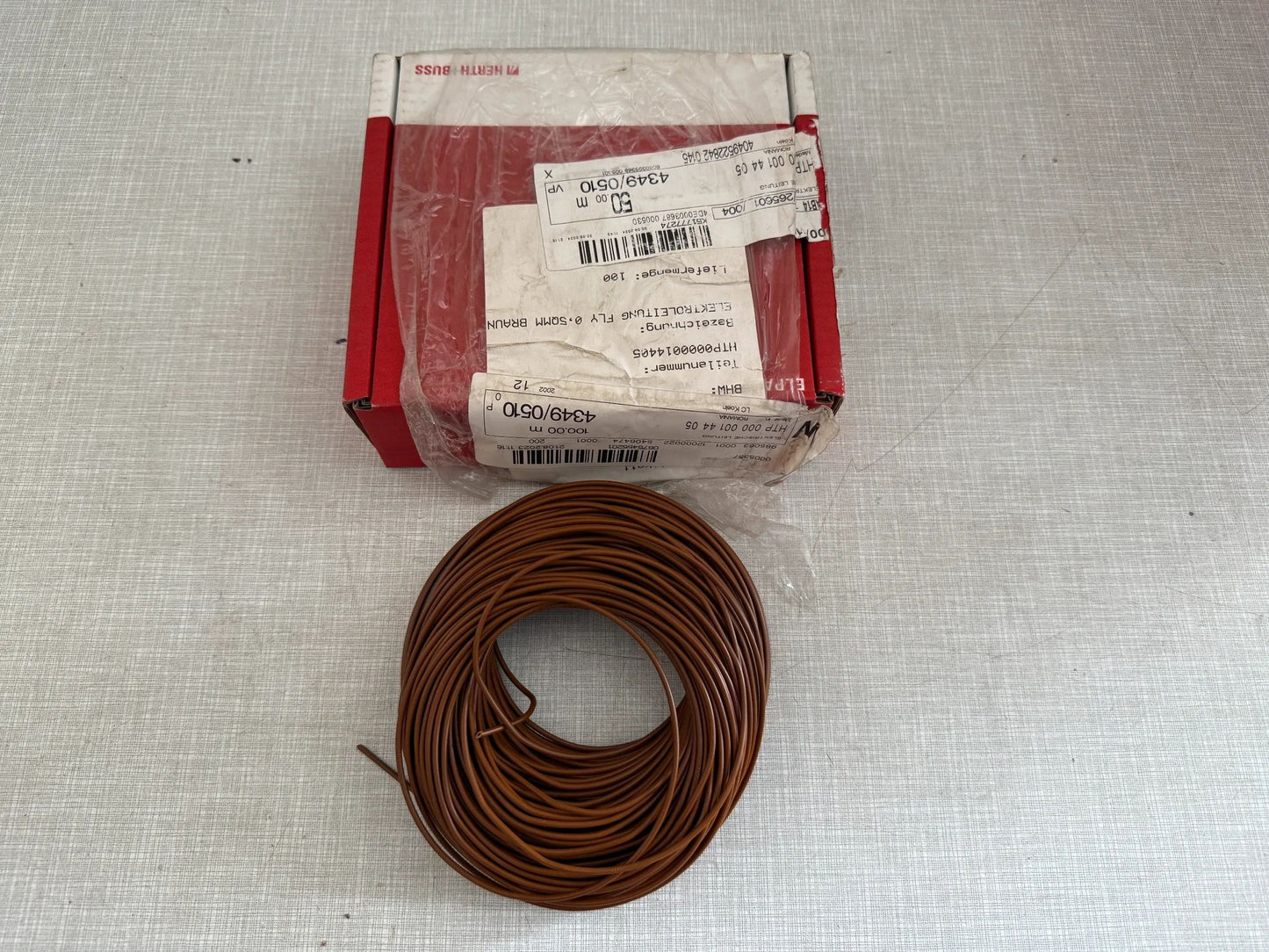 Original Herth+Buss Fahrzeugteile GmbH & Co. KG Elektrokabel 50m 51275105007 NEU