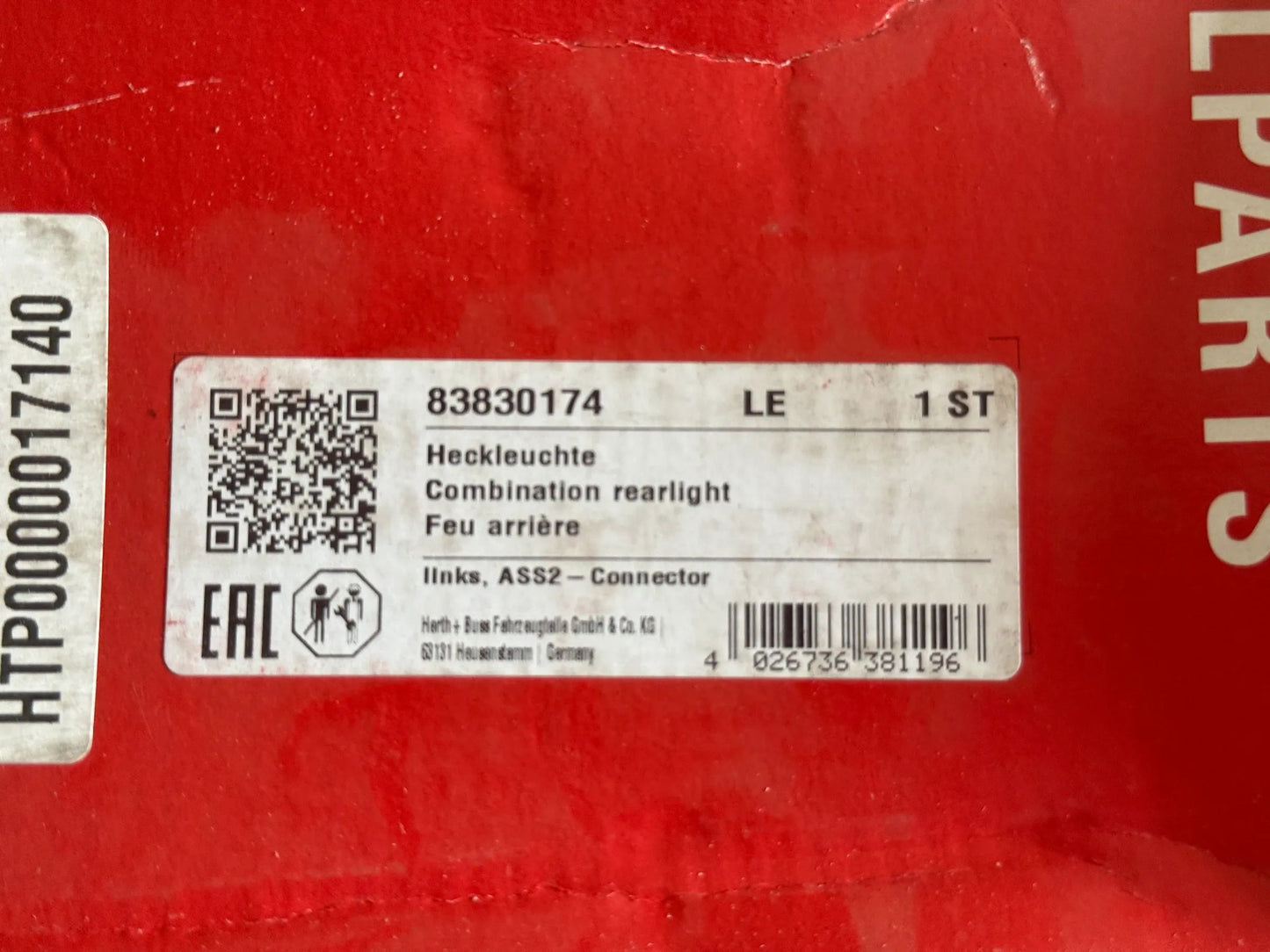 Original Herth+Buss Fahrzeugteile GmbH & Co. KG Heckleuchte links 83830174 NEU