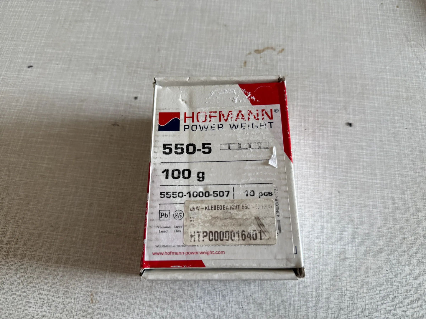 Original WEGMANN automotive GmbH Klebegewicht  Typ 550, 100 g, Blei, Silber 10st