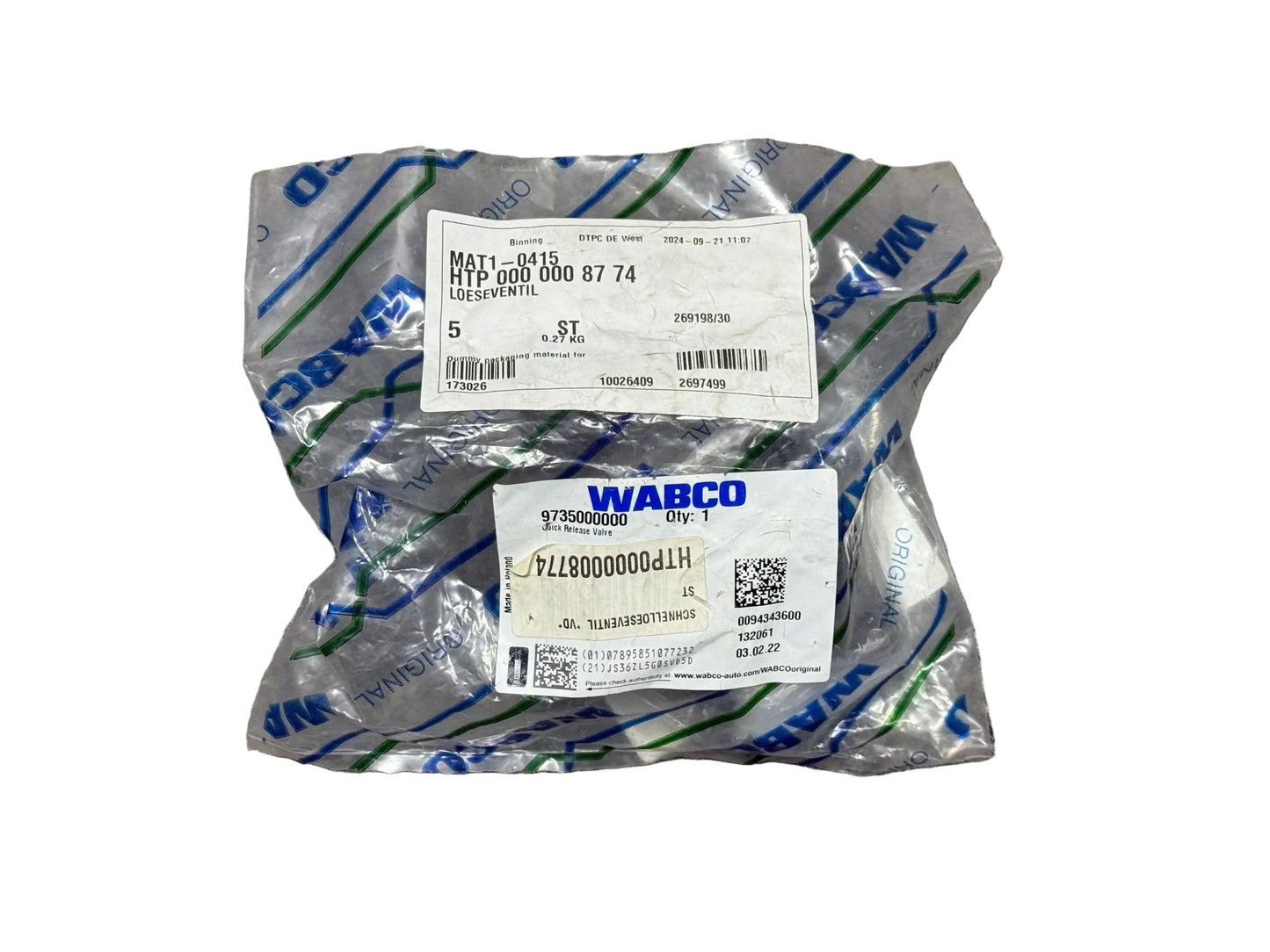Original WABCO Löseventil 9735000000 NEU
