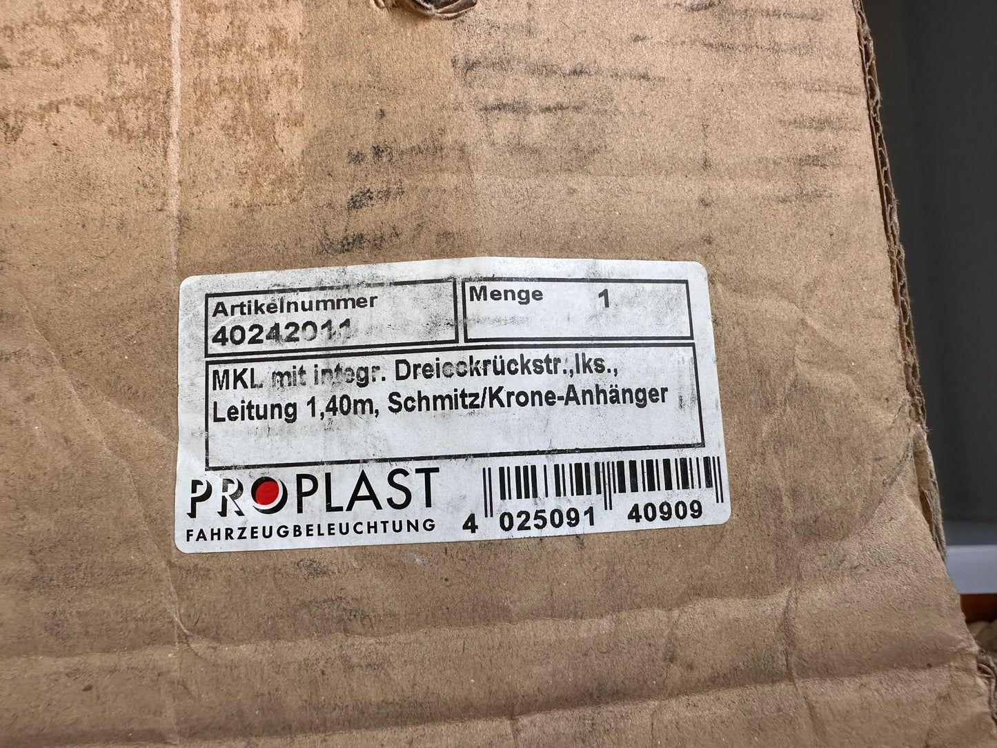 Original PROPLAST Fahrzeugbeleuchtung GmbH Rückleuchte Links 40242011 NEU