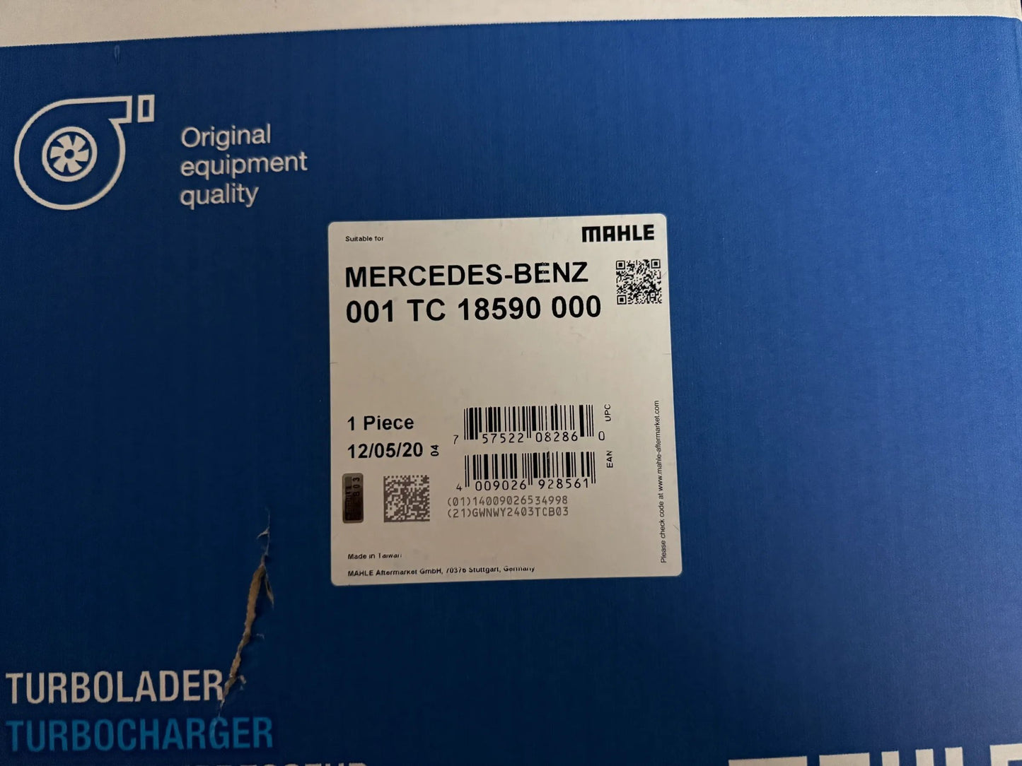 Original Mahle Mercedes Benz Turbolader 001TC18590000 NEU
