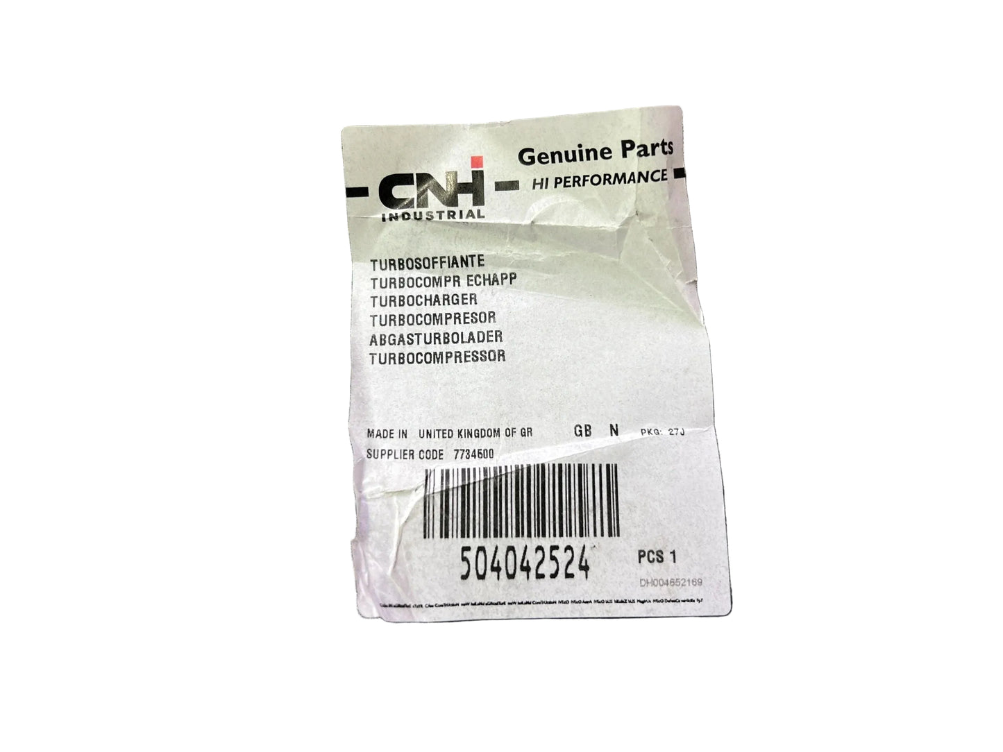 Original Iveco CNH Abgasturbolader 504042524 53279707097 NEU