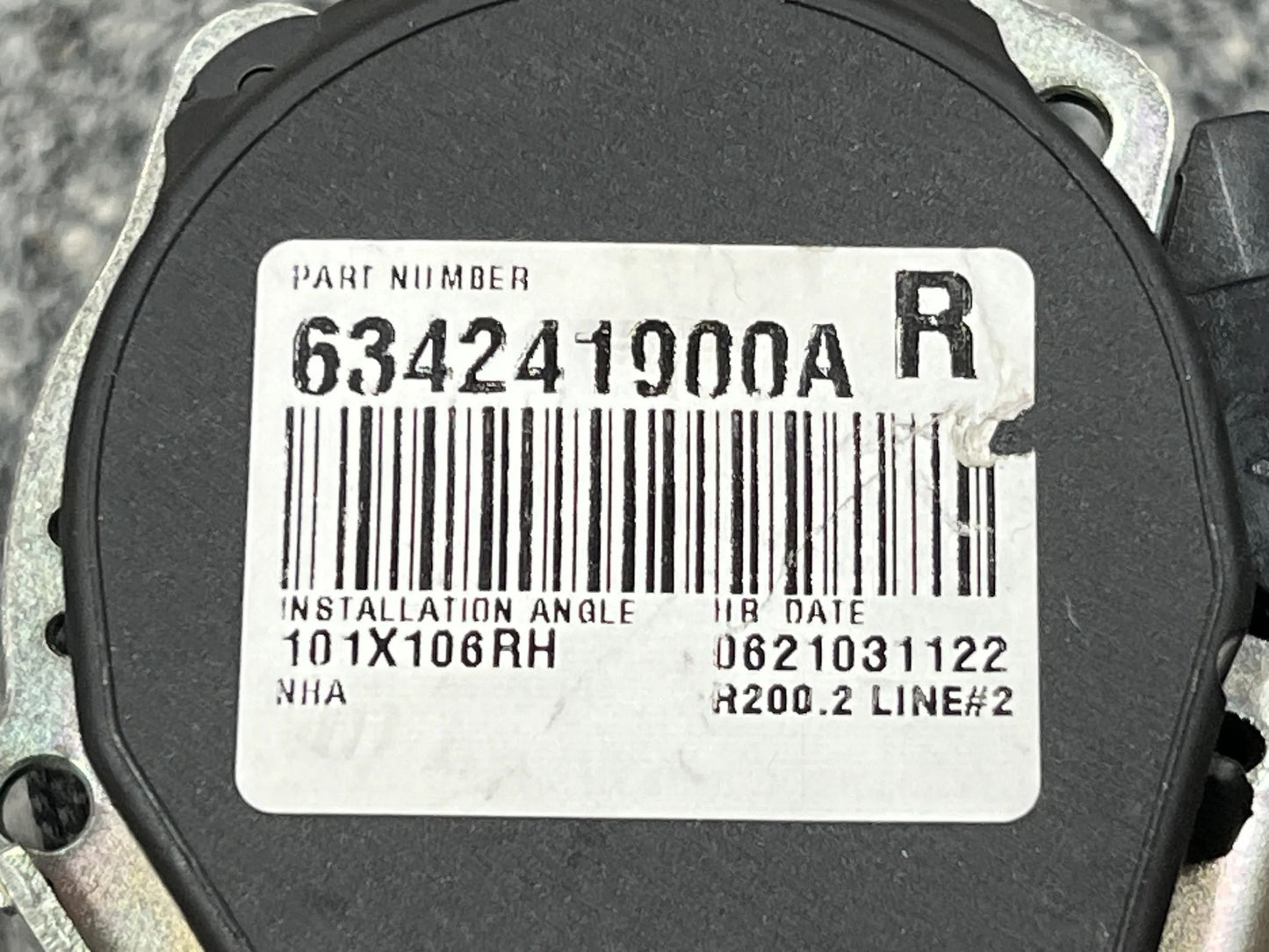 Original Mercedes-Benz V-Klasse W447/448 Gurt komplett Rechts 634241900A Schwarz