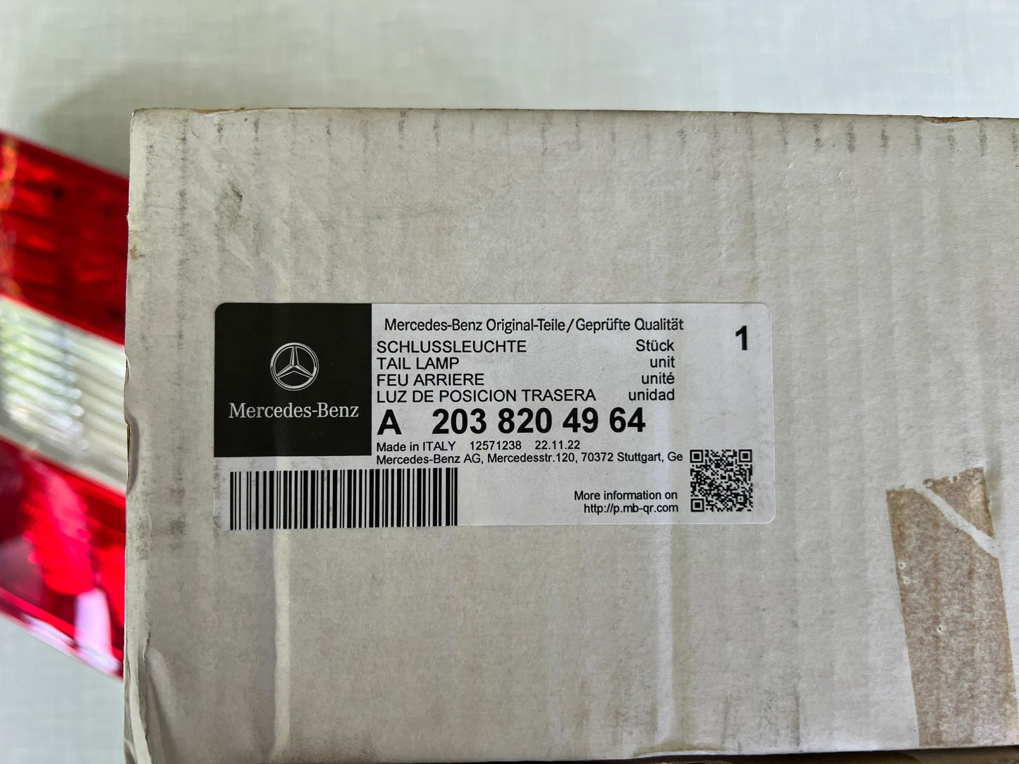 Mercedes-Benz CLC CL203 Rückleuchte Heckleuchte innen Schlussleuchte A2038204964