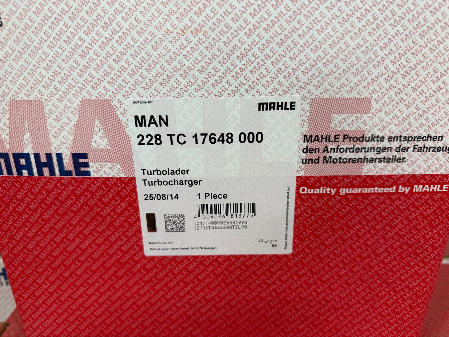 Original Mahle MAN Turbolader 228TC17648000 NEU