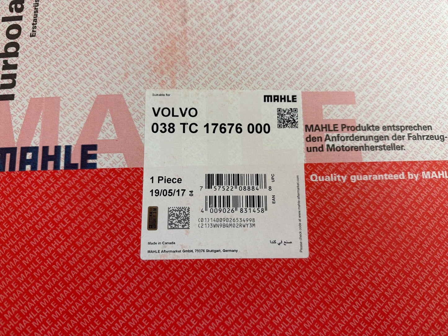 Original Mahle Volvo Turbolader 038TC17676000 NEU