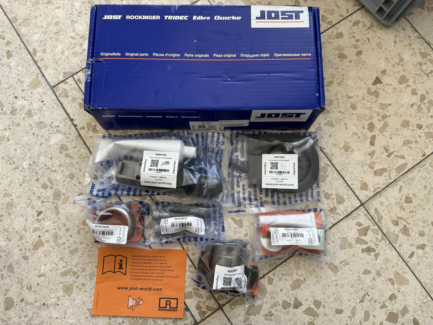 Original JOST ROCKINGER Reparatursatz für Baureihe RO 50 - ROE71805 NEU