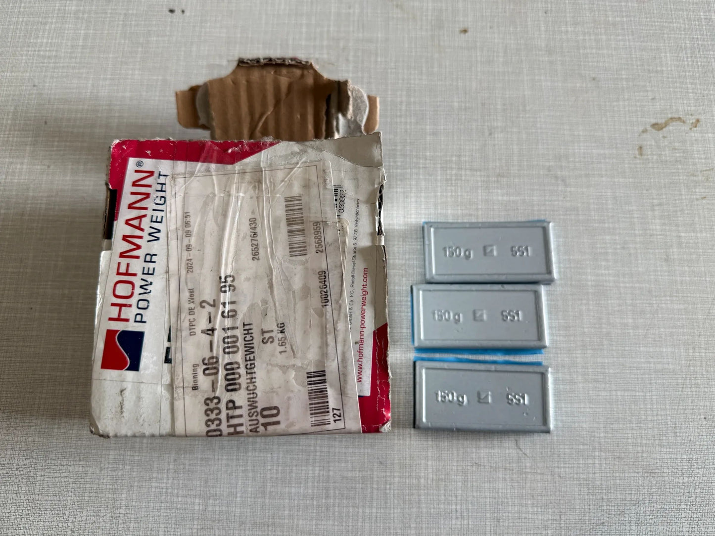 Original WEGMANN automotive GmbH Klebegewicht  Typ 551, 150 g, Blei, Silber 10st